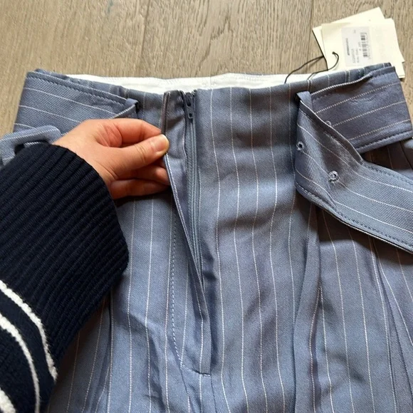 NWT Sandro blue/white shorts french size 34/us size 2 (xs)